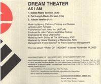 Dream Theater : As I Am